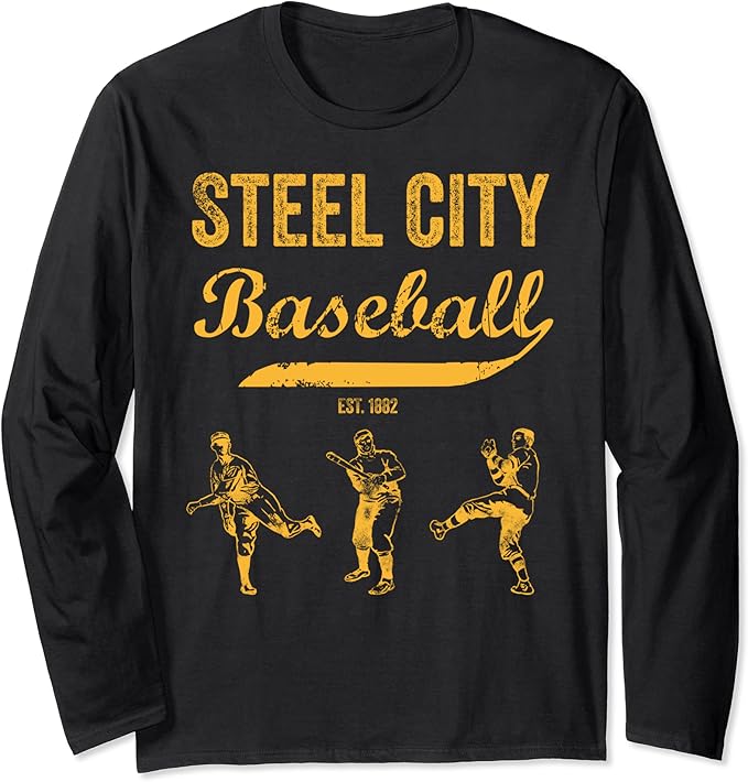 Classic Pittsburgh Steel City Baseball Fan Retro Vintage